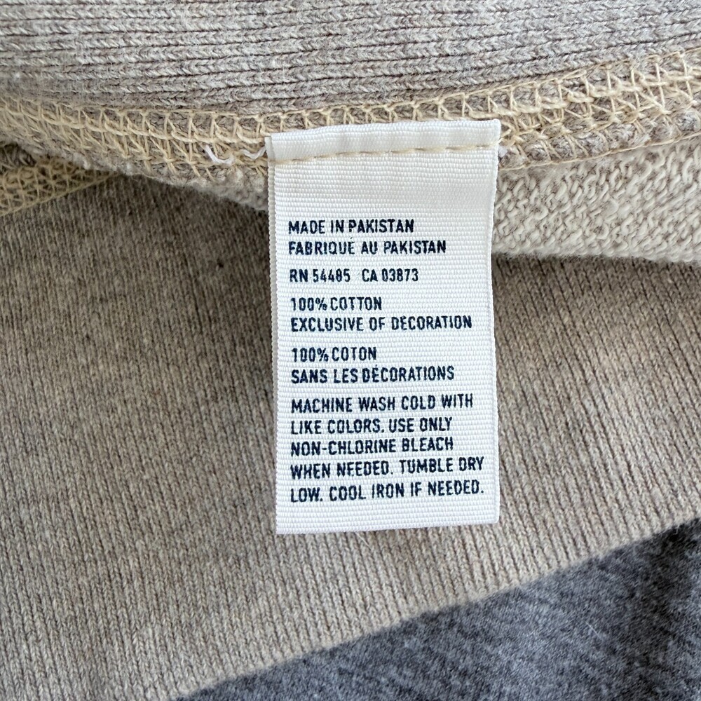 American Eagle Henley Sweater Gorpcore Zip Button Vintage Line 90s Gray Men's XL - Picture 11 of 12